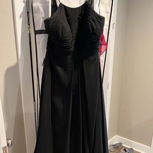 Azazie bridesmaid dress black style ginger, EUC, custom size